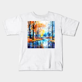 Autumn in the city park Kids T-Shirt